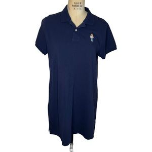 Ralph Lauren Polo Mesh Mini blue shirt dress